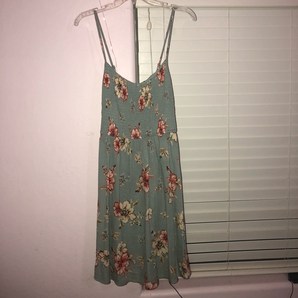 Blue floral dress